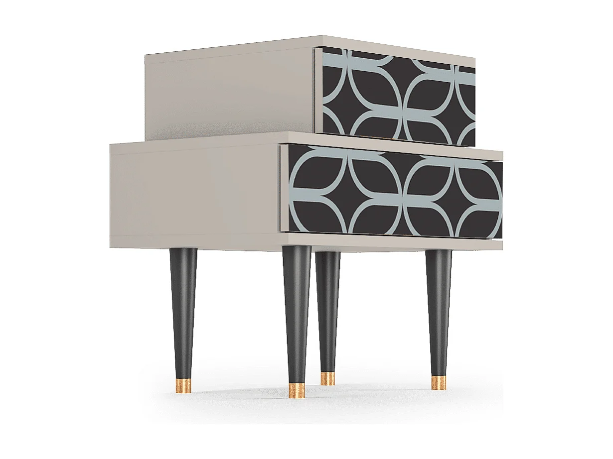 Table de nuit - 58х58х41 cm - NS1 - Braided Blue, Sable