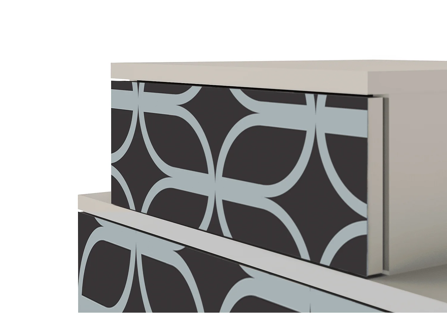 Table de nuit - 58х58х41 cm - NS1 - Braided Blue, Sable