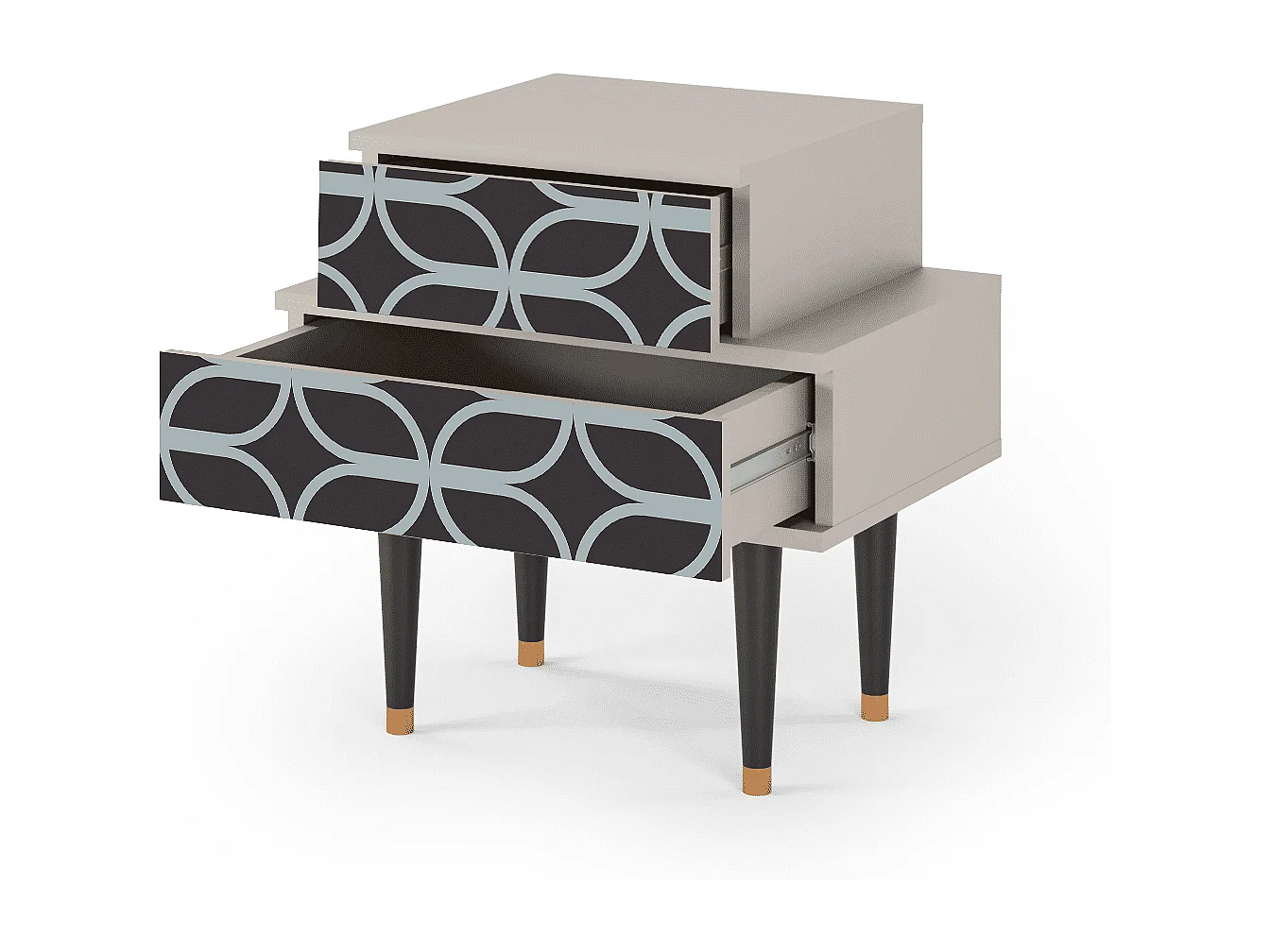 Table de nuit - 58х58х41 cm - NS1 - Braided Blue, Sable