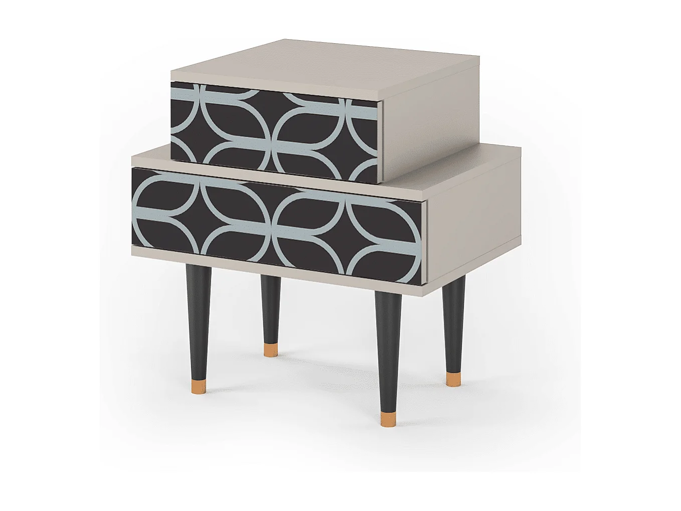 Table de nuit - 58х58х41 cm - NS1 - Braided Blue, Sable