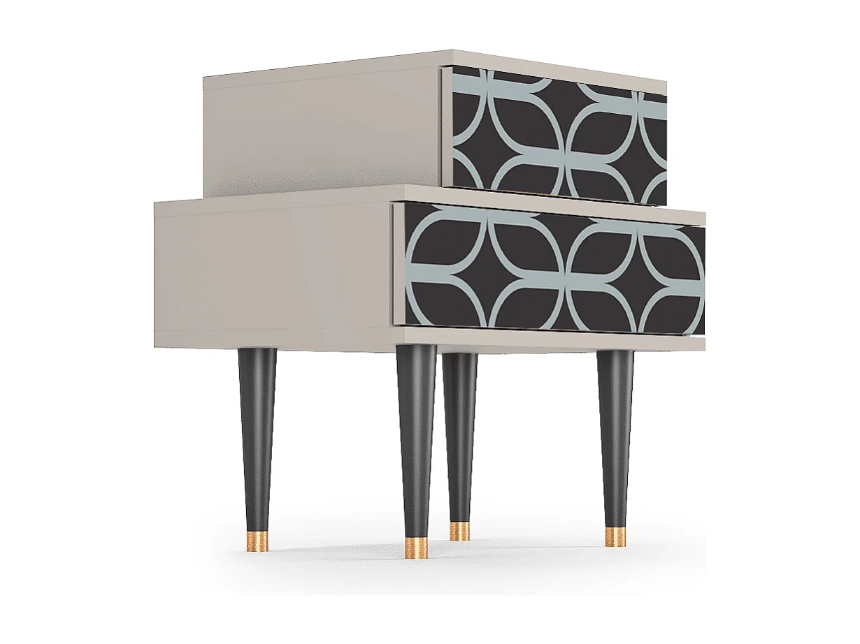 Table de nuit - 58х58х41 cm - NS1 - Braided Blue, Sable