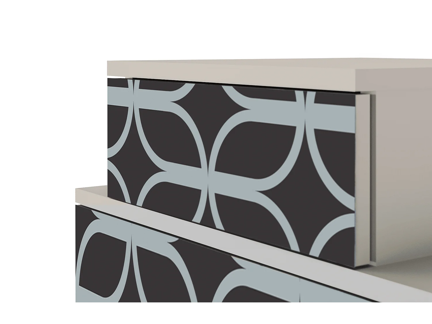 Table de nuit - 58х58х41 cm - NS1 - Braided Blue, Sable