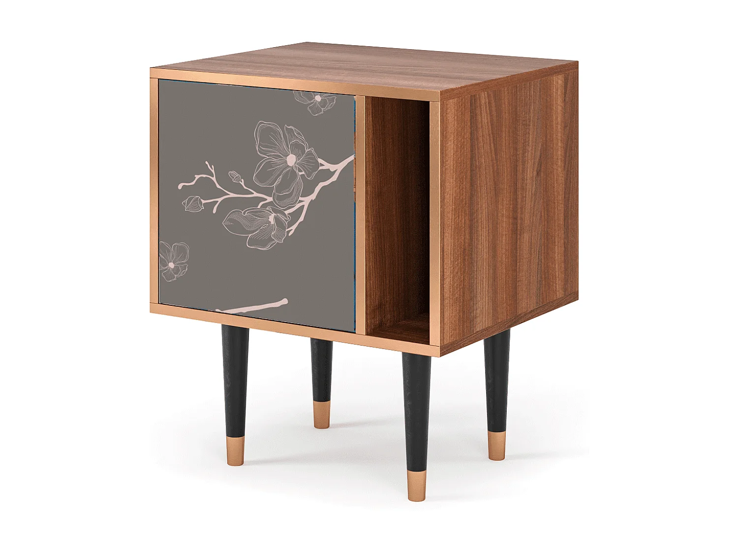 Table de nuit - 57х69х48 cm - S2 - Cherry Blossom, Noyer