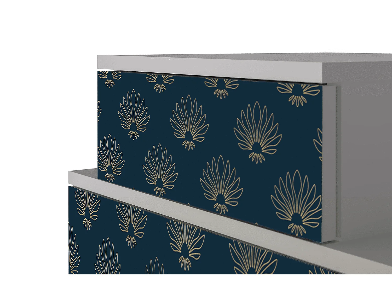 Criado-mudo - 58х58х41 cm - NS1 - Blue Lotus, Cinza