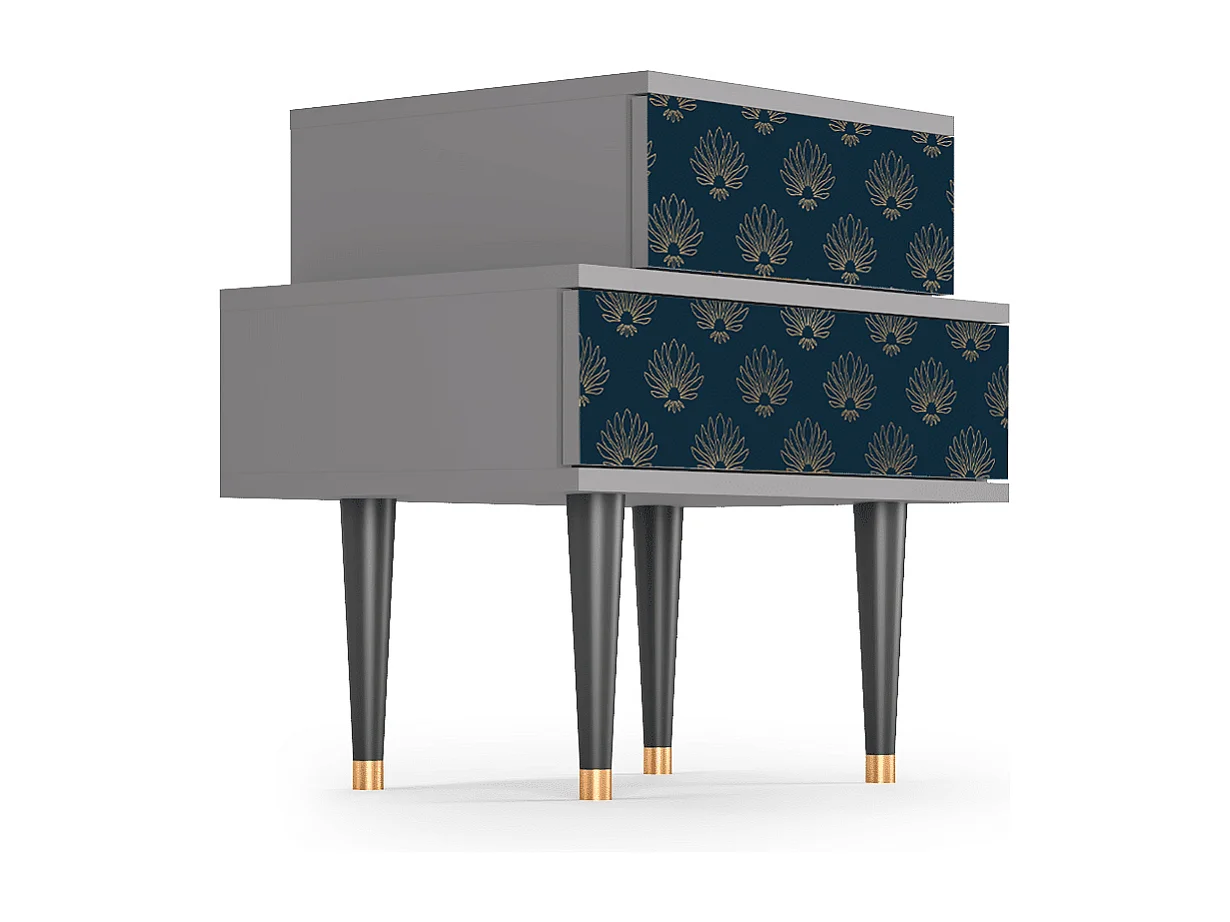 Criado-mudo - 58х58х41 cm - NS1 - Blue Lotus, Cinza