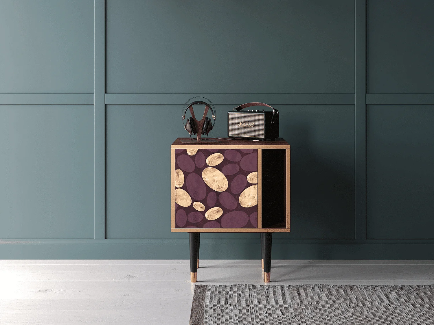 Nachtkastje - 57х69х48 cm - S2 - Fine Wine, Walnoot