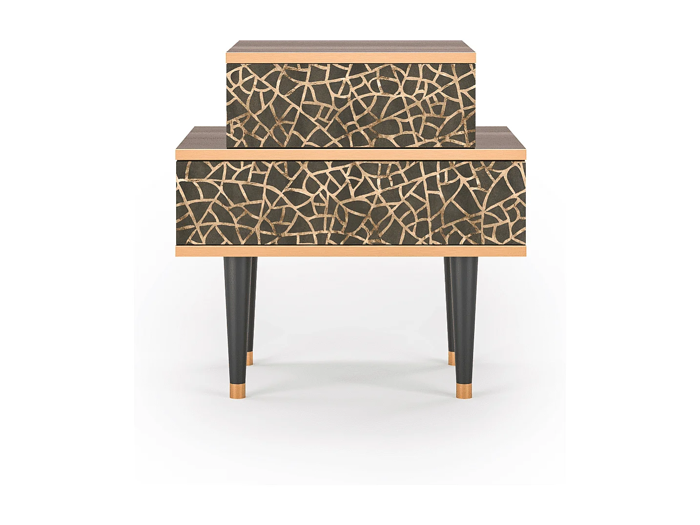 Table de nuit - 58х58х41 cm - NS1 - Enlarged Leaf, Noyer