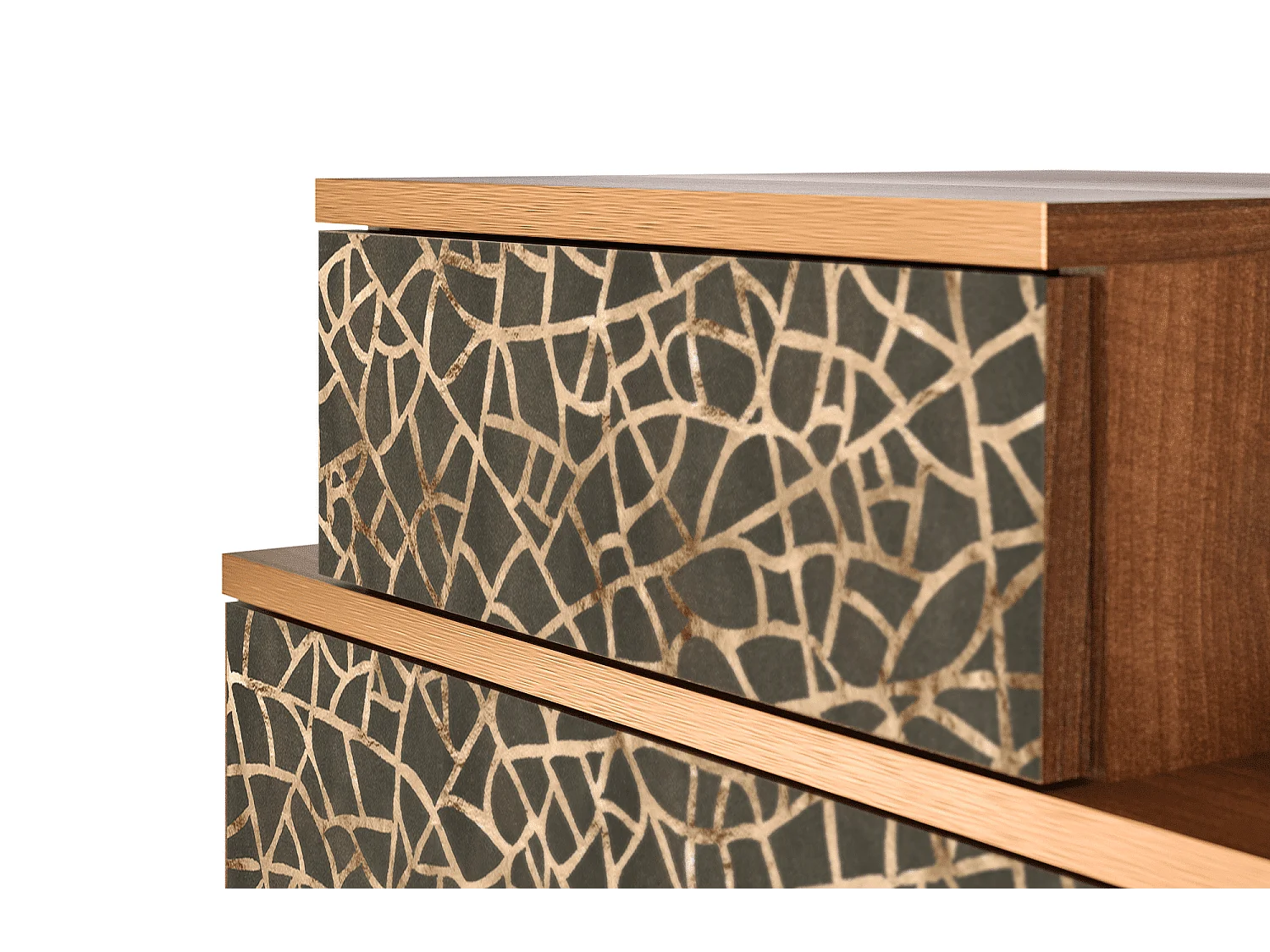 Table de nuit - 58х58х41 cm - NS1 - Enlarged Leaf, Noyer