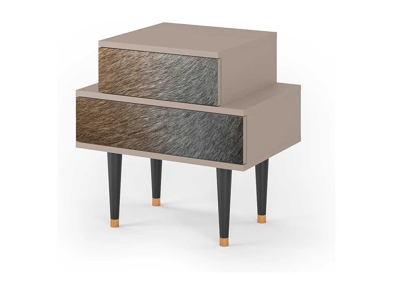 Comodino - 58х58х41 cm - NS1 - Peanut Hair, Latte