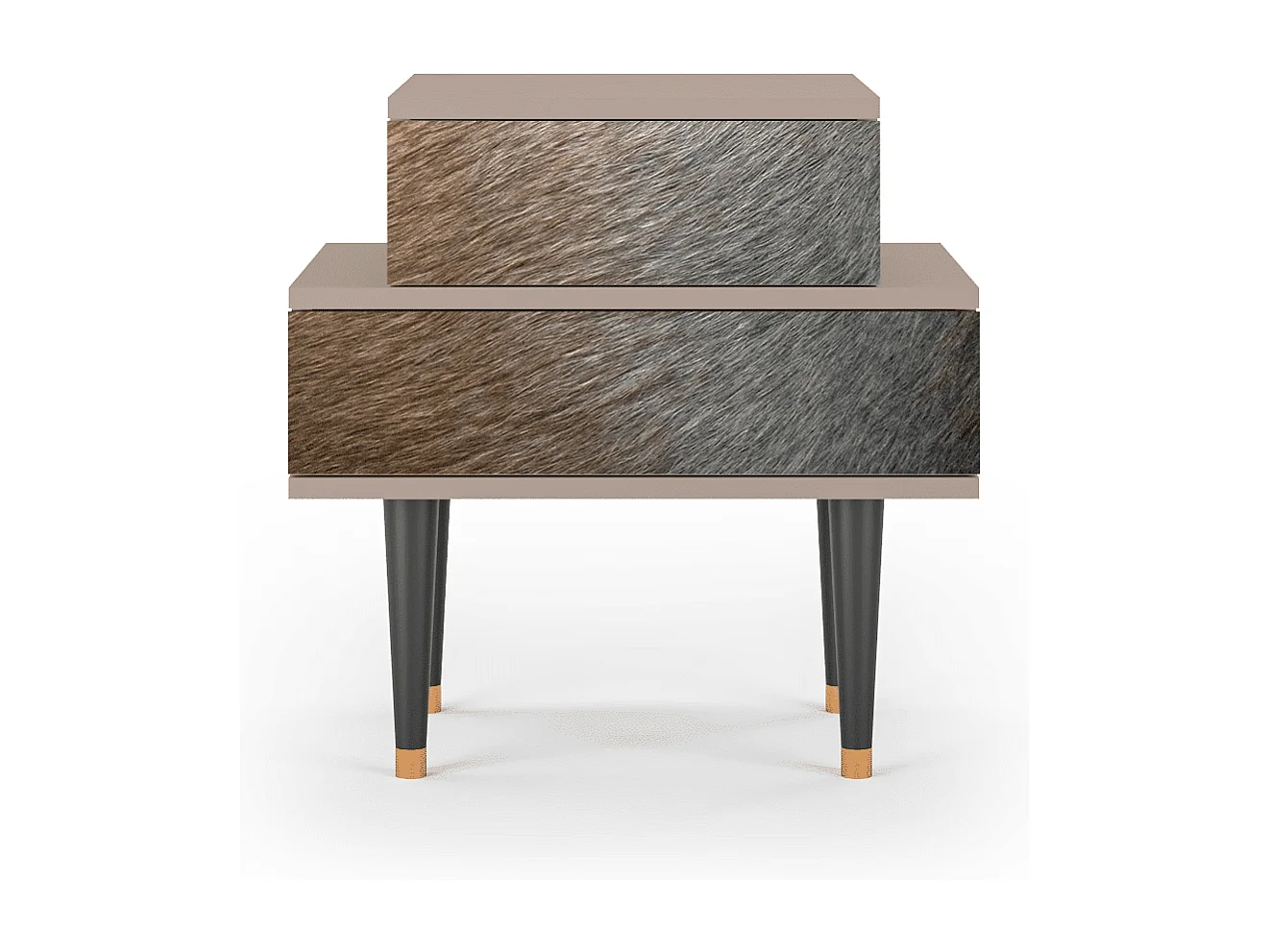 Table de nuit - 58х58х41 cm - NS1 - Peanut Hair, Latte