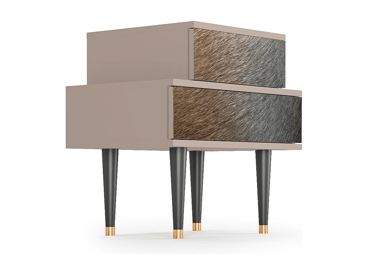 Table de nuit - 58х58х41 cm - NS1 - Peanut Hair, Latte