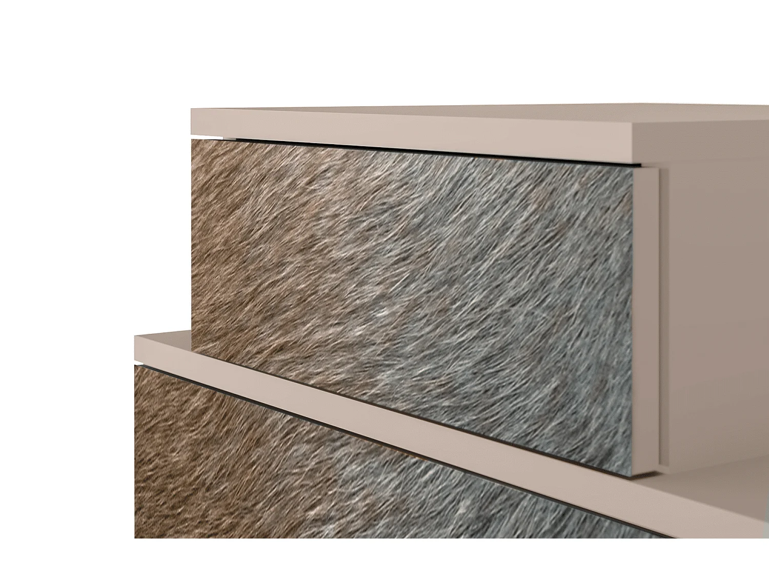 Table de nuit - 58х58х41 cm - NS1 - Peanut Hair, Latte