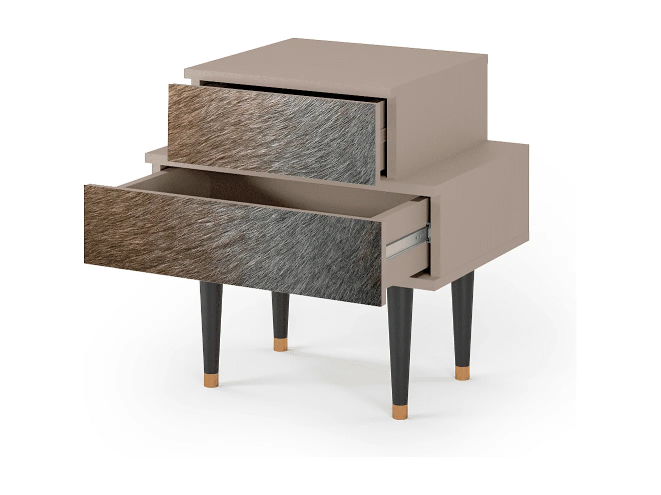 Table de nuit - 58х58х41 cm - NS1 - Peanut Hair, Latte