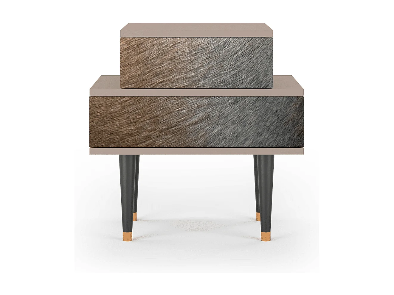 Table de nuit - 58х58х41 cm - NS1 - Peanut Hair, Latte