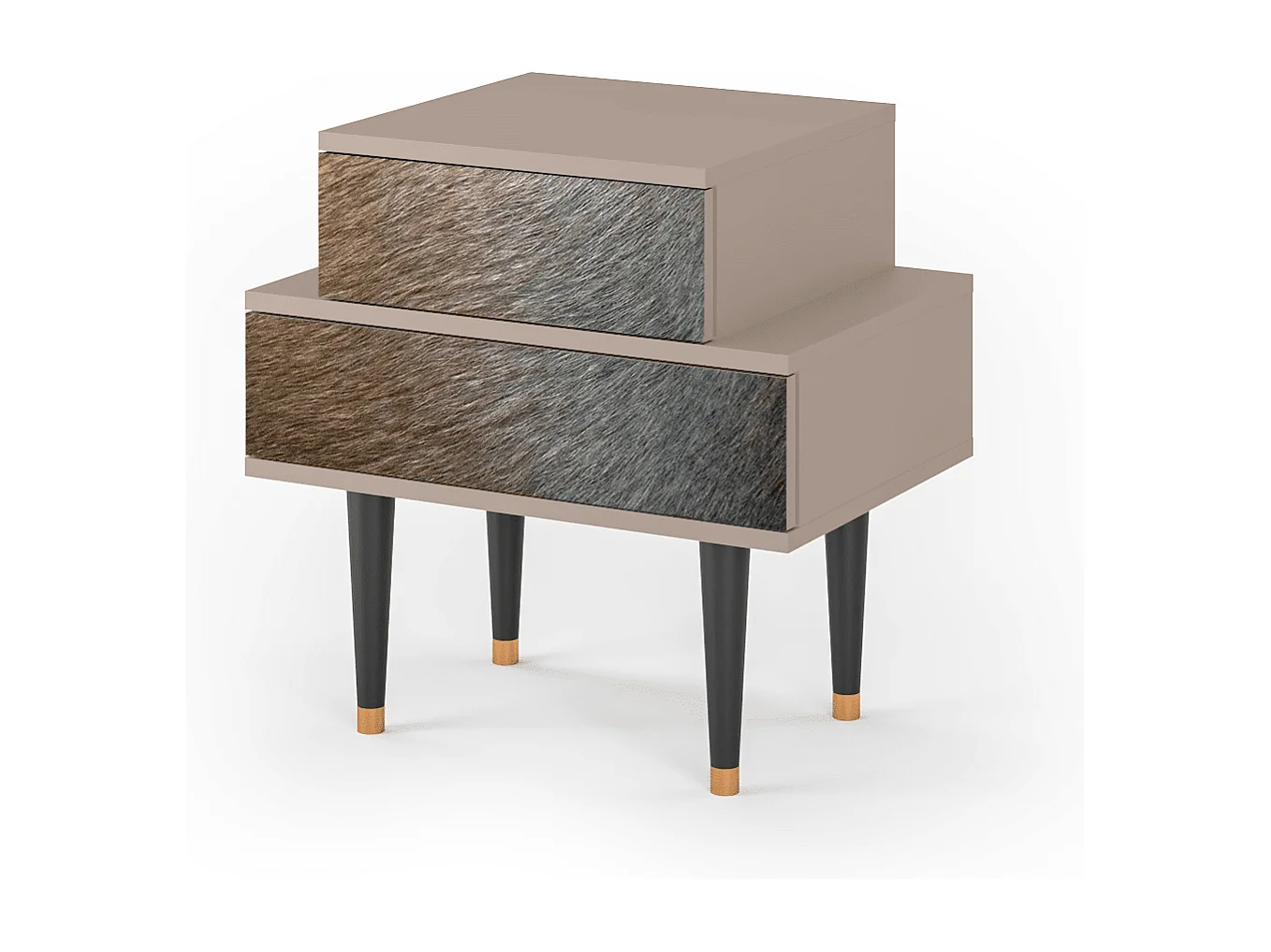 Table de nuit - 58х58х41 cm - NS1 - Peanut Hair, Latte