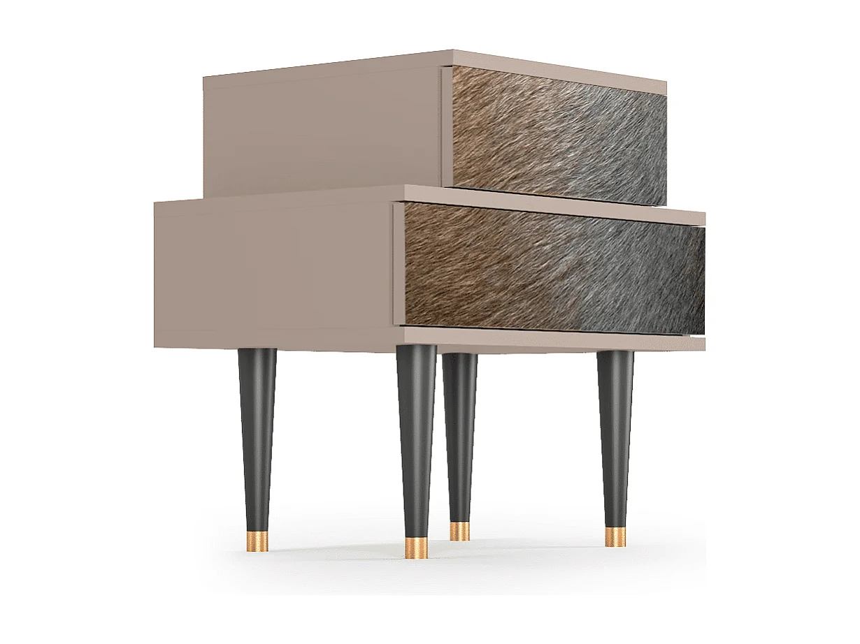 Table de nuit - 58х58х41 cm - NS1 - Peanut Hair, Latte