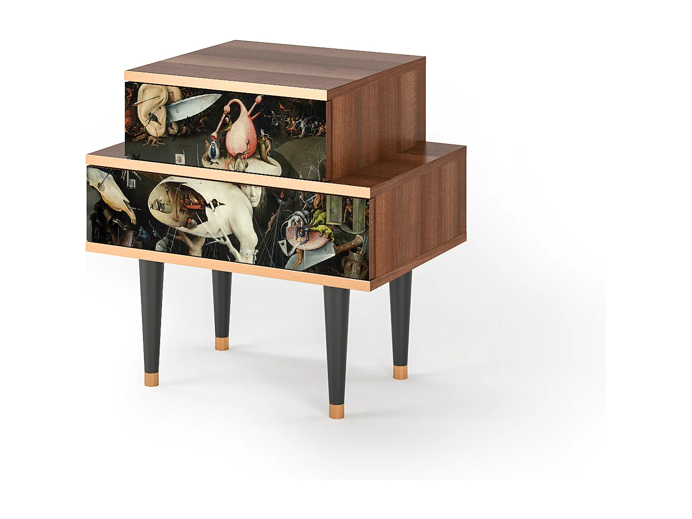 Table de nuit - 58х58х41 cm - NS1 - Christ in Limbo, Noyer