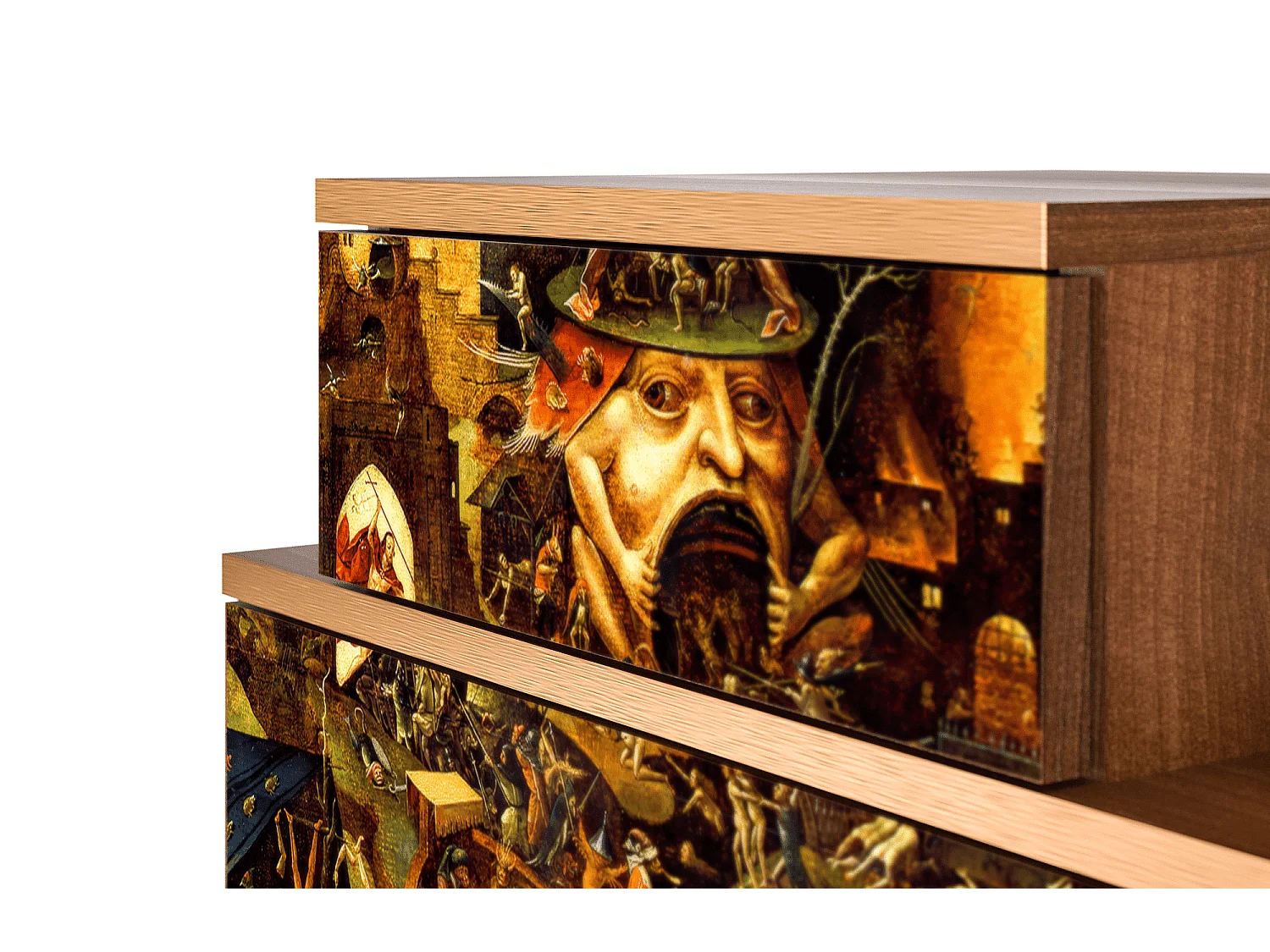 Table de nuit - 58х58х41 cm - NS1 - Christ in Limbo, Noyer