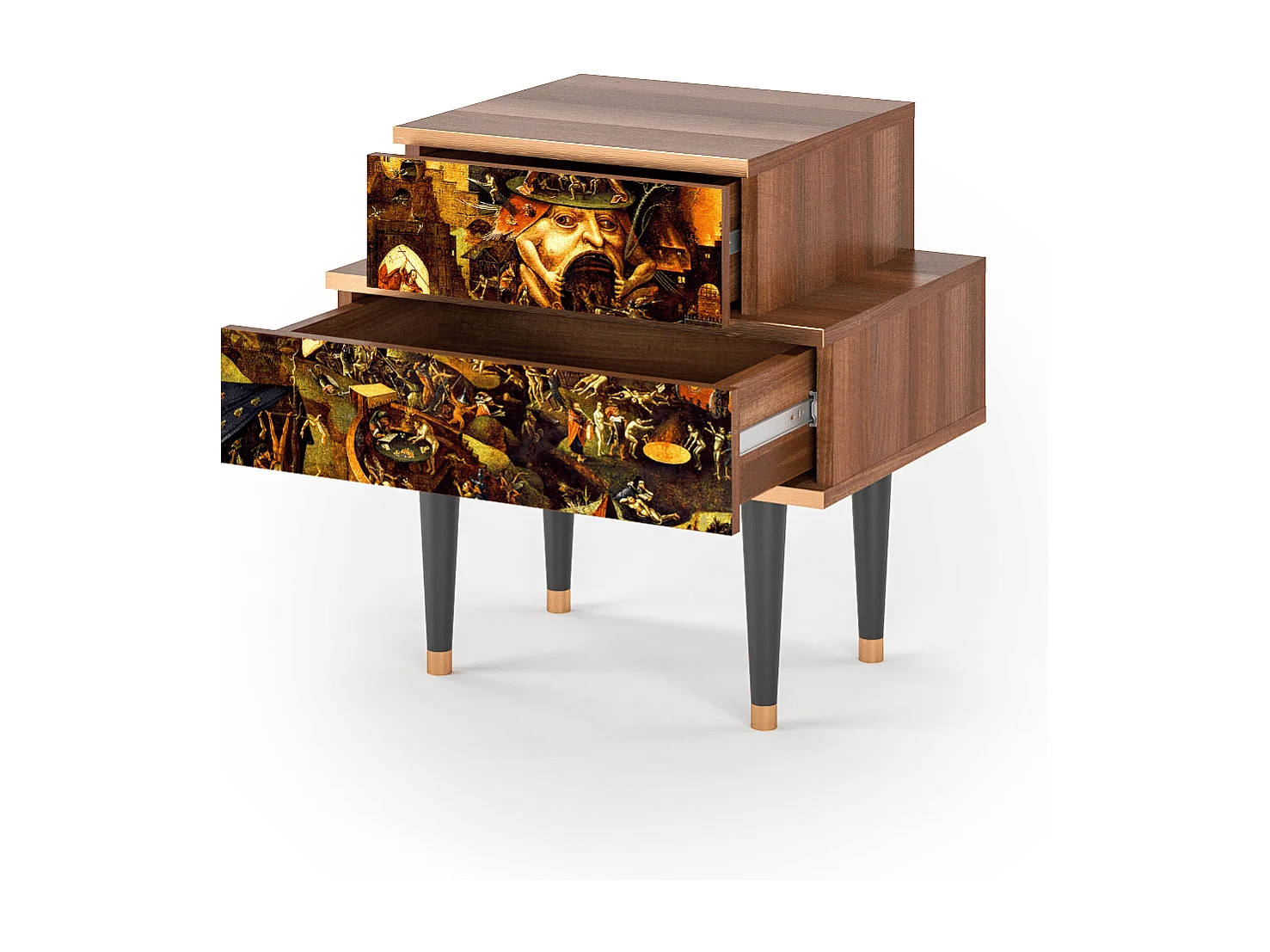 Table de nuit - 58х58х41 cm - NS1 - Christ in Limbo, Noyer