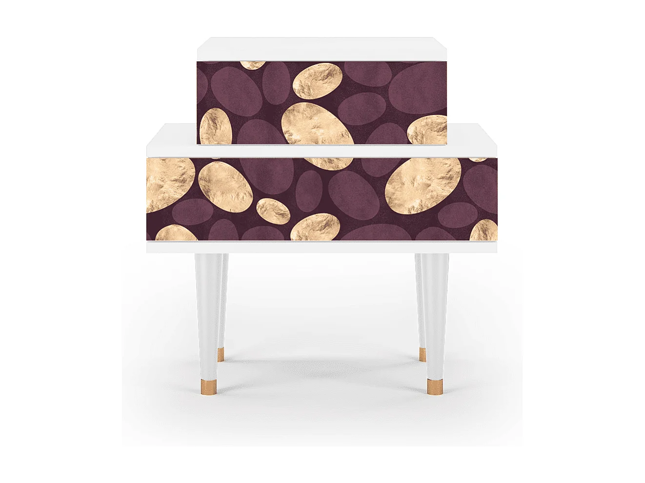 Nachttisch - 58х58х41 cm - NS1 - Fine Wine, Weiß