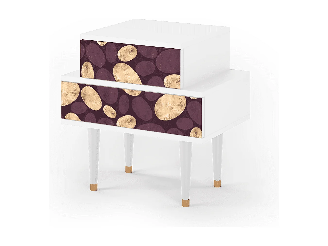 Nachttisch - 58х58х41 cm - NS1 - Fine Wine, Weiß