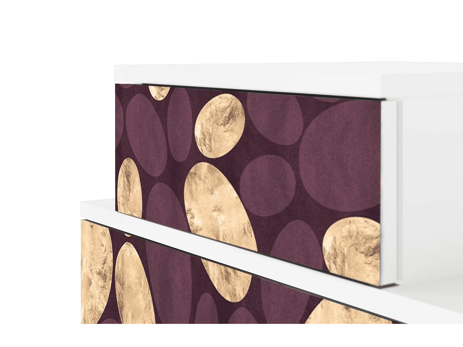 Table de nuit - 58х58х41 cm - NS1 - Fine Wine, Blanc