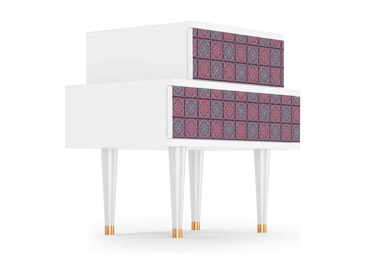 Table de nuit - 58х58х41 cm - NS1 - Fine Wine, Blanc