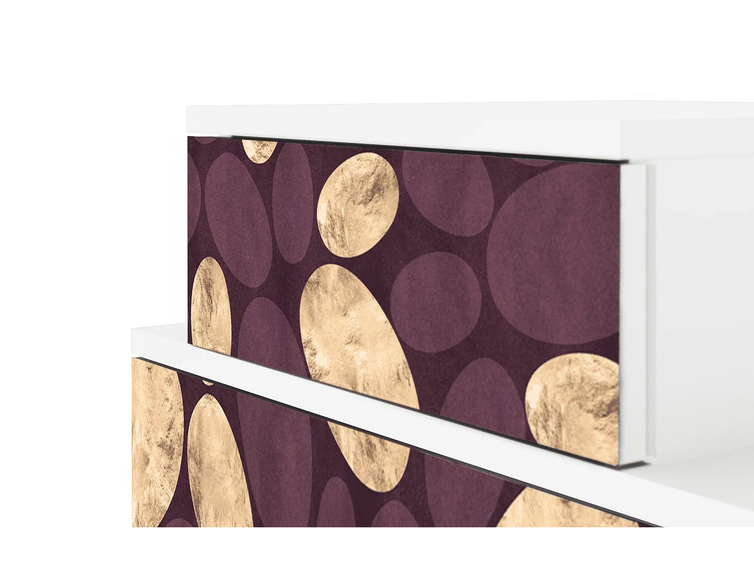 Table de nuit - 58х58х41 cm - NS1 - Fine Wine, Blanc