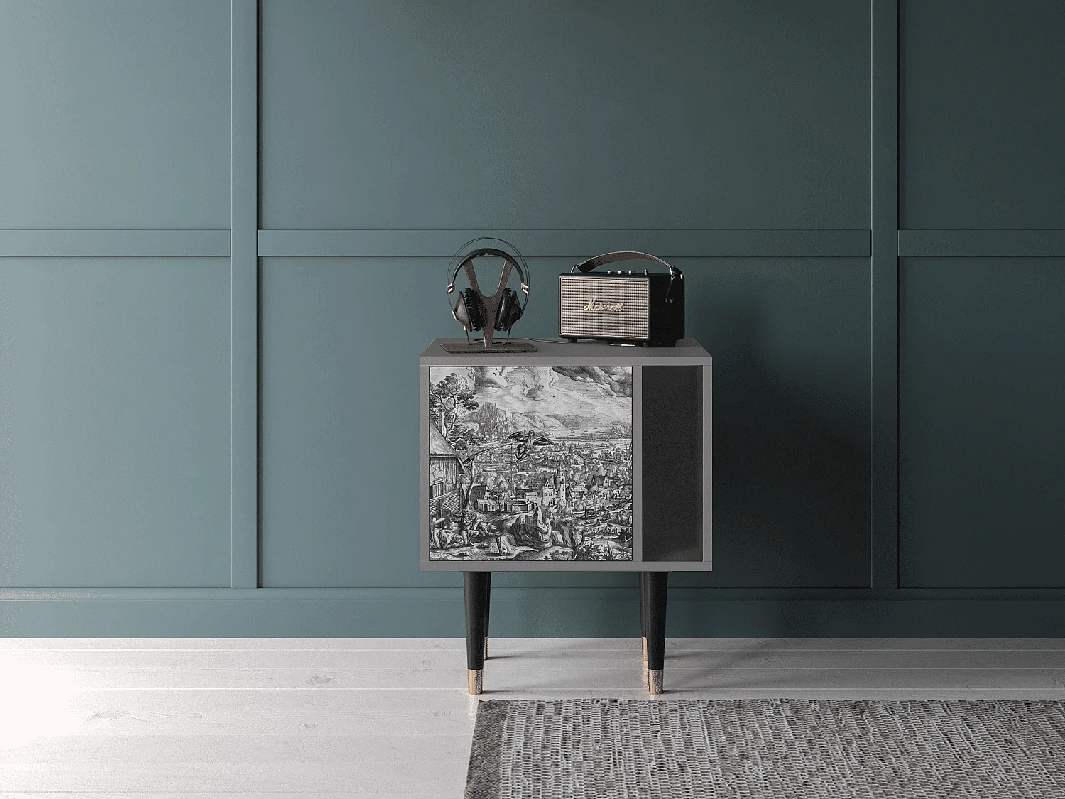 Nachtkastje - 57х69х48 cm - S2 - Departure, Grijs