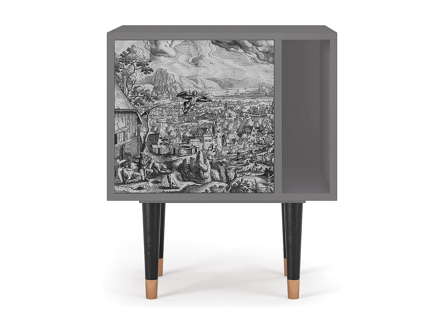 Nachtkastje - 57х69х48 cm - S2 - Departure, Grijs