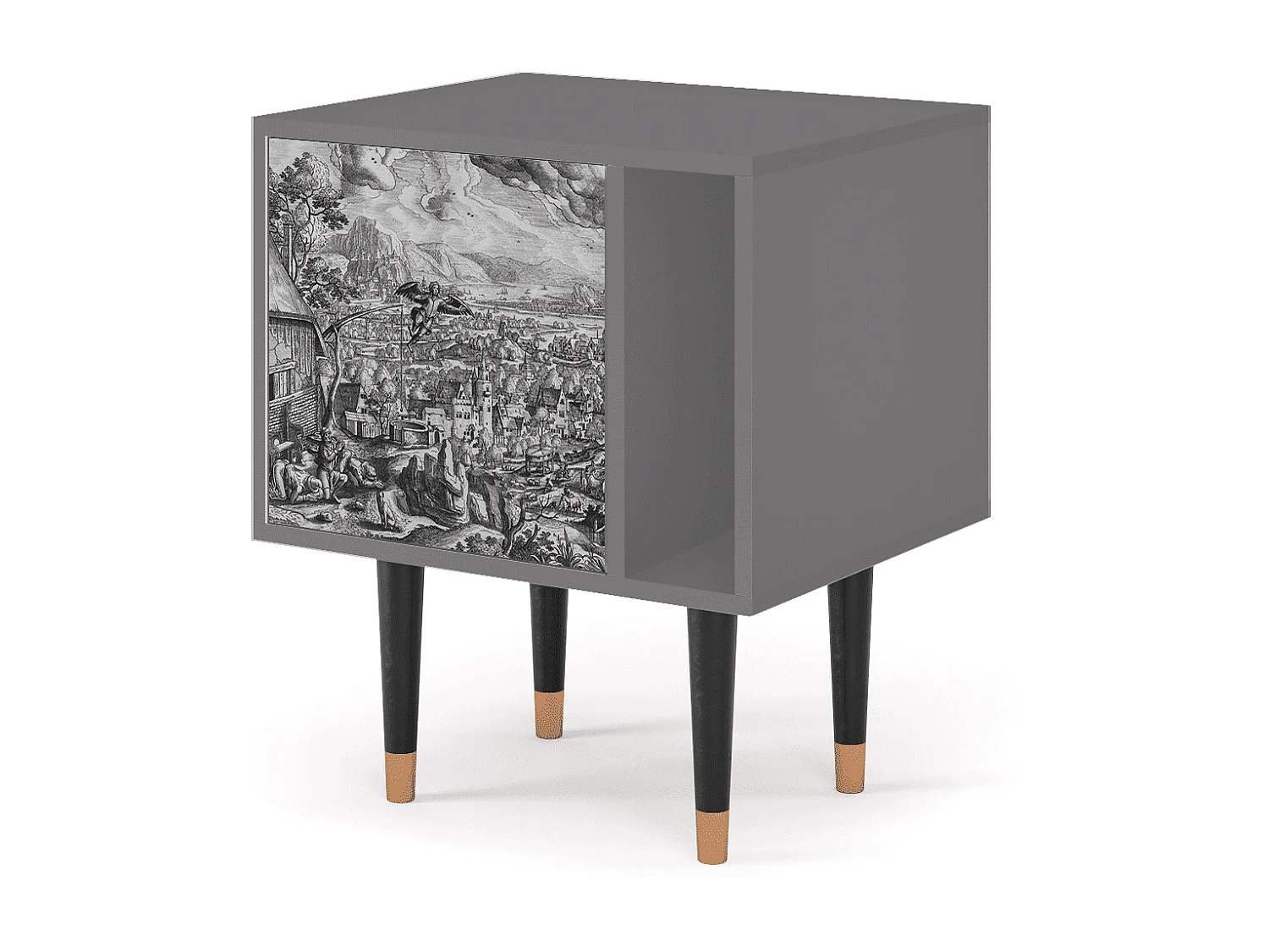 Nachtkastje - 57х69х48 cm - S2 - Departure, Grijs