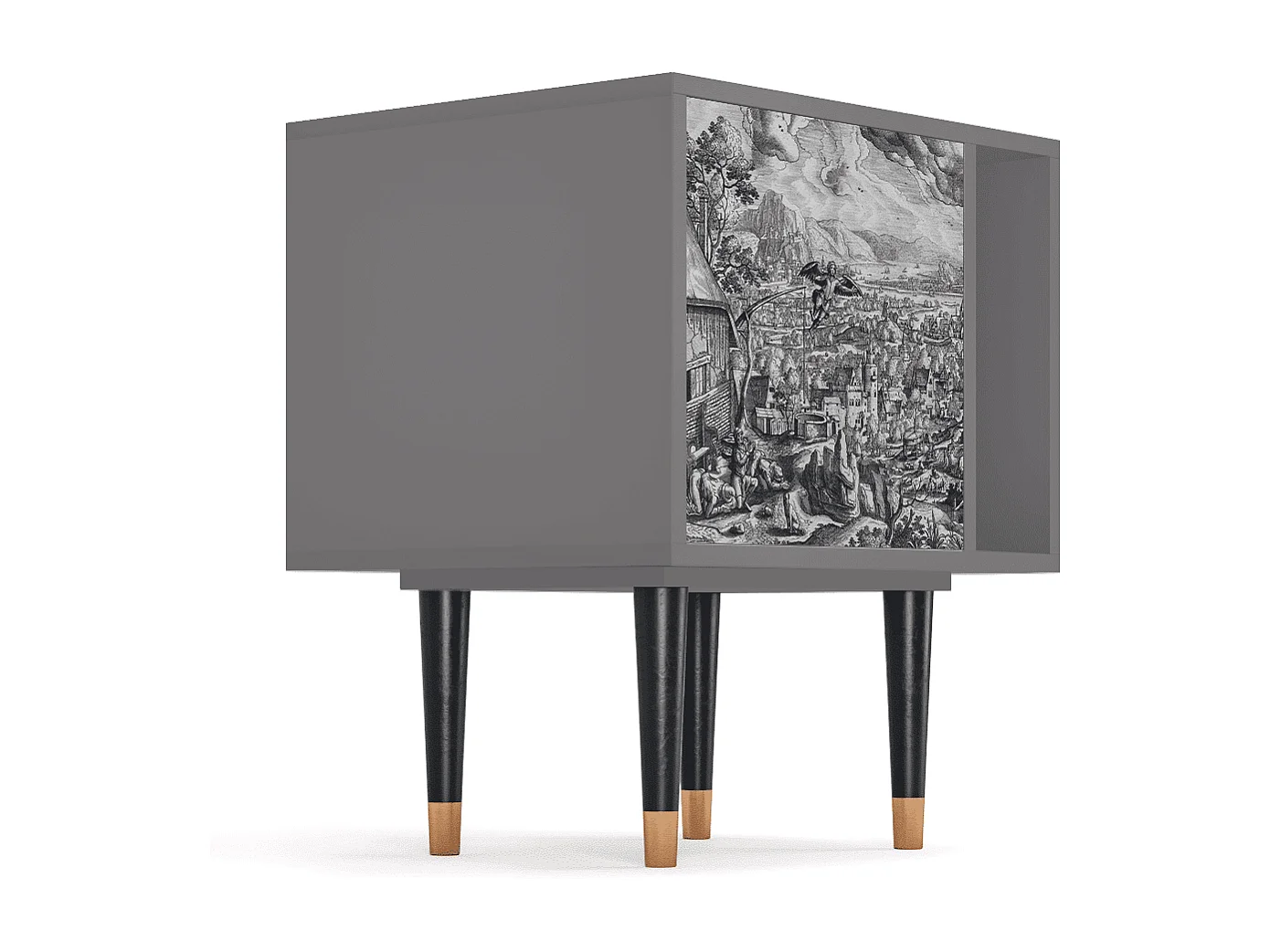 Nachtkastje - 57х69х48 cm - S2 - Departure, Grijs