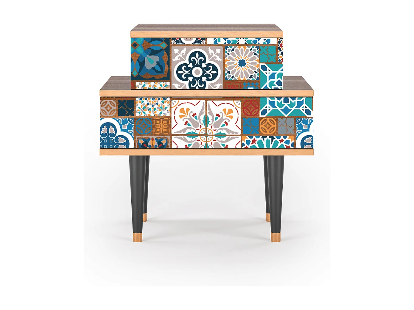 Nachttisch - 58х58х41 cm - NS1 - Moroccan Market, Walnuss