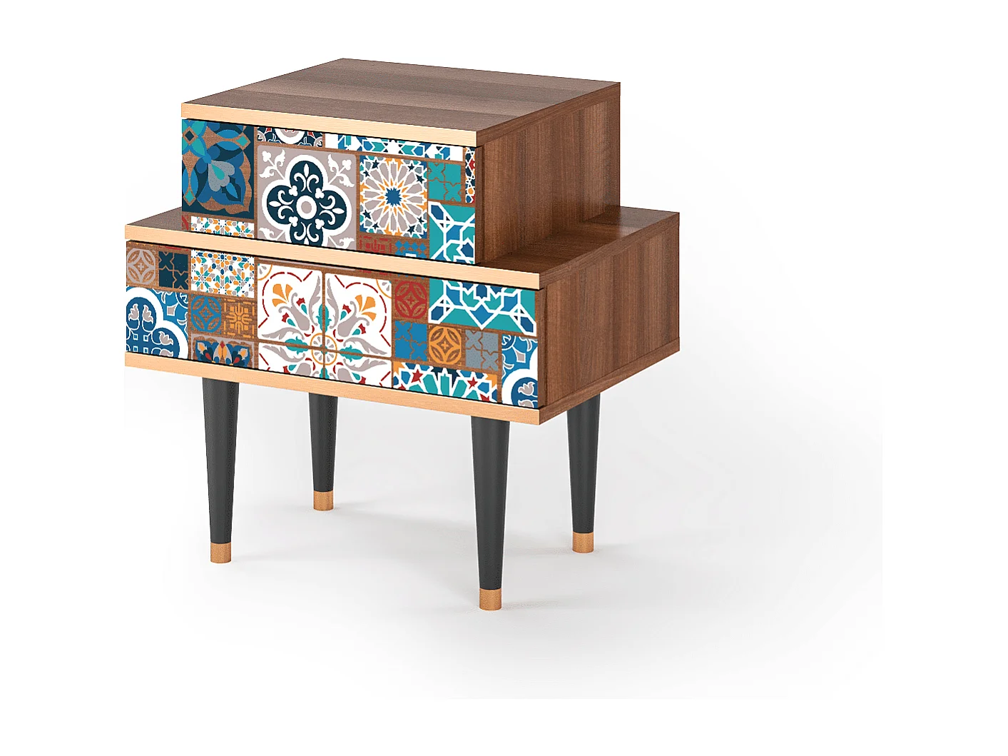 Nachttisch - 58х58х41 cm - NS1 - Moroccan Market, Walnuss