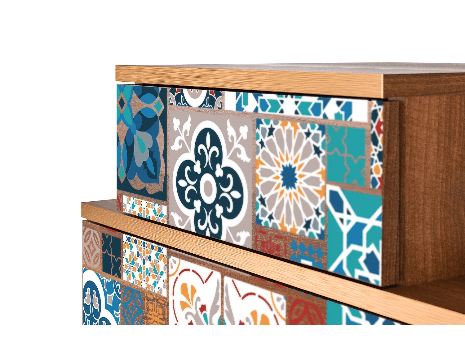 Nachttisch - 58х58х41 cm - NS1 - Moroccan Market, Walnuss