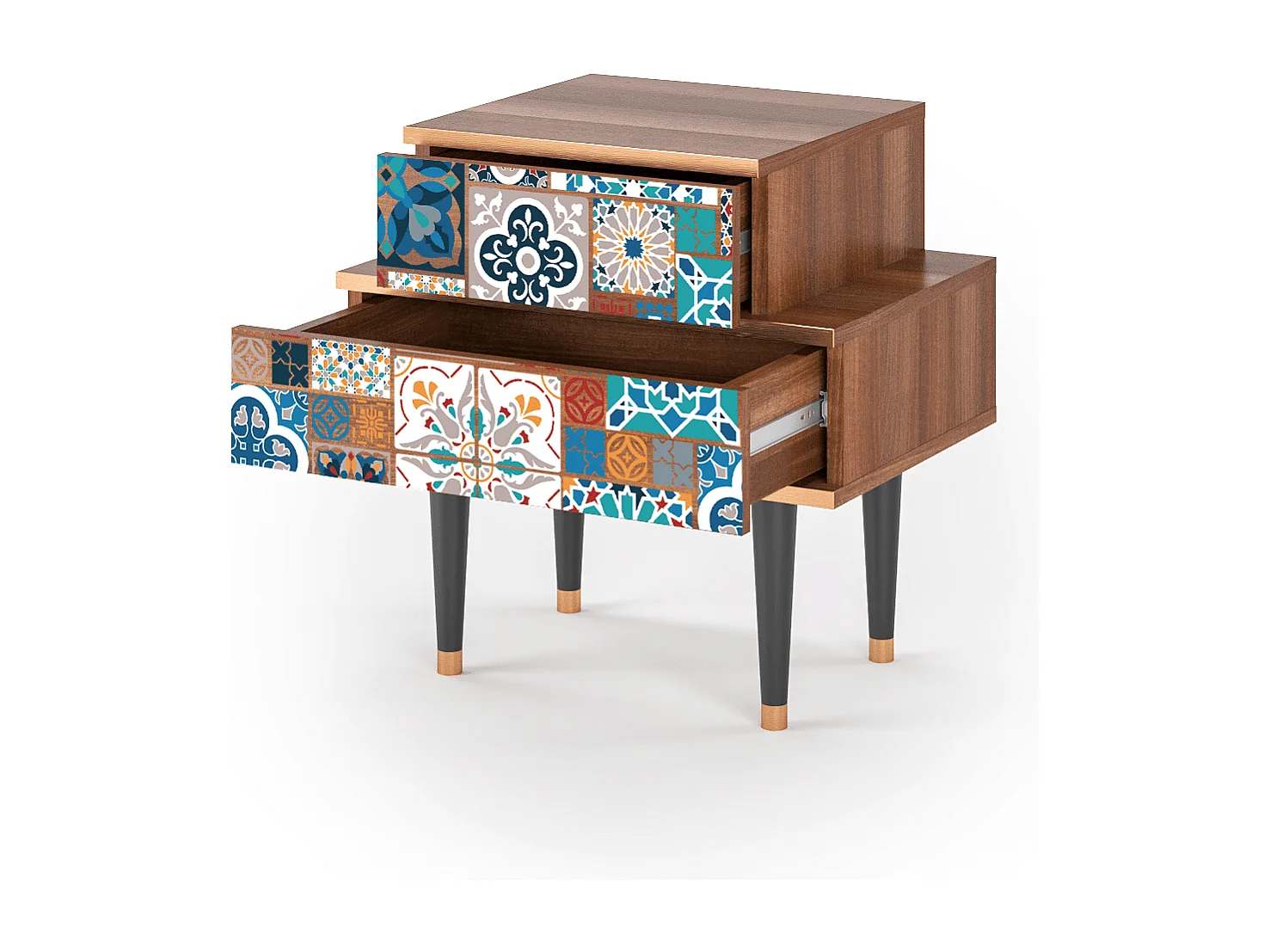 Nachttisch - 58х58х41 cm - NS1 - Moroccan Market, Walnuss