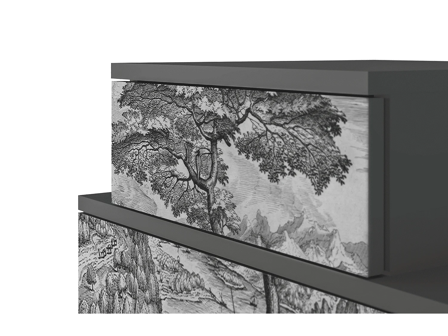 Criado-mudo - 58х58х41 cm - NS1 - Milites Requiescentes, Antracite