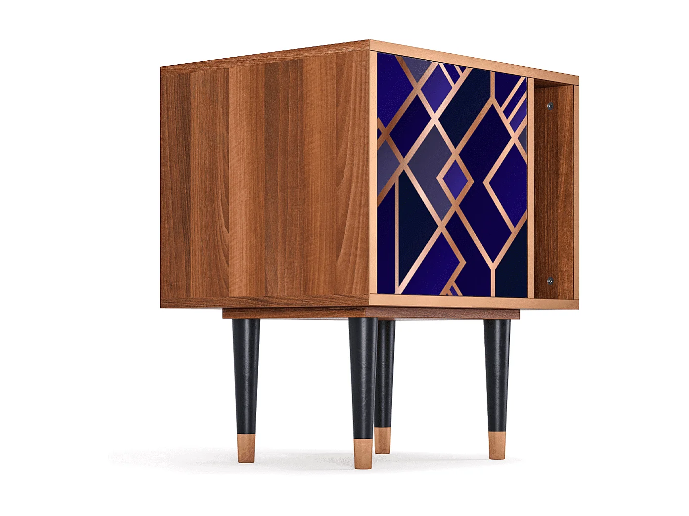 Stolik nocny - 57х69х48 cm - S2 - Aquamarine Getsby, Orzech