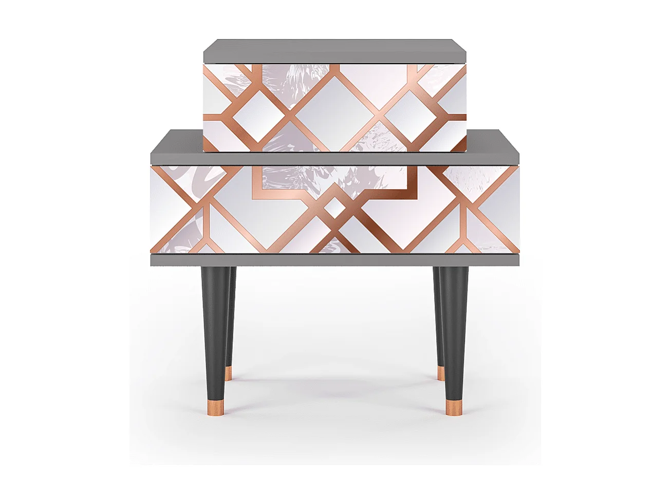 Table de nuit - 58х58х41 cm - NS1 - Pastel Fairytale, Gris