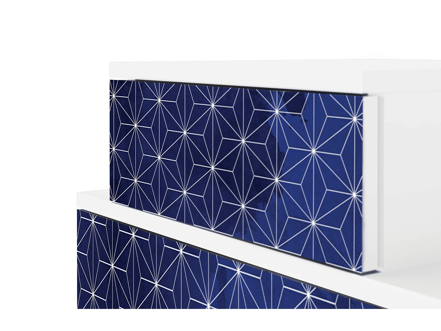 Stolik nocny - 58х58х41 cm - NS1 - Milky Way, Biały