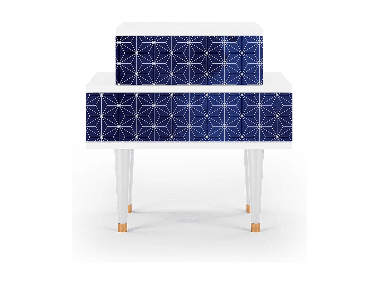 Table de nuit - 58х58х41 cm - NS1 - Milky Way, Blanc