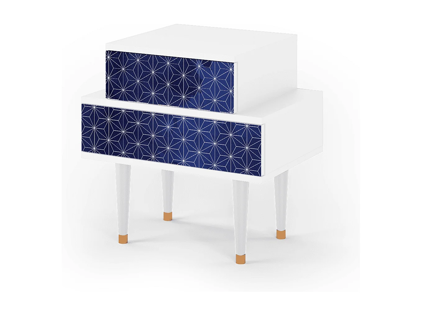 Table de nuit - 58х58х41 cm - NS1 - Milky Way, Blanc