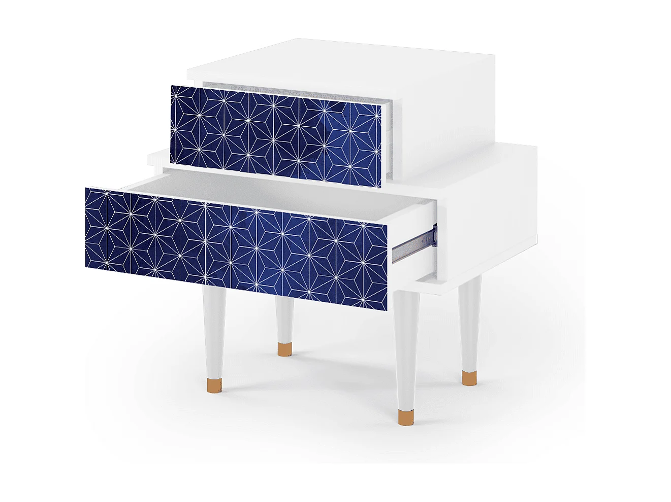 Table de nuit - 58х58х41 cm - NS1 - Milky Way, Blanc