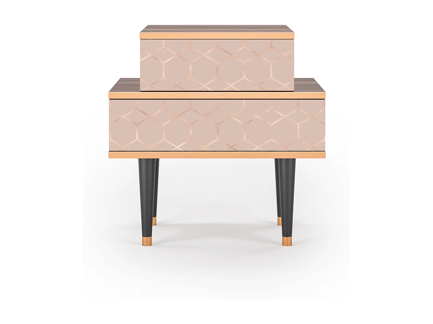 Nachtkastje - 58х58х41 cm - NS1 - Rose Honeycomb, Walnoot