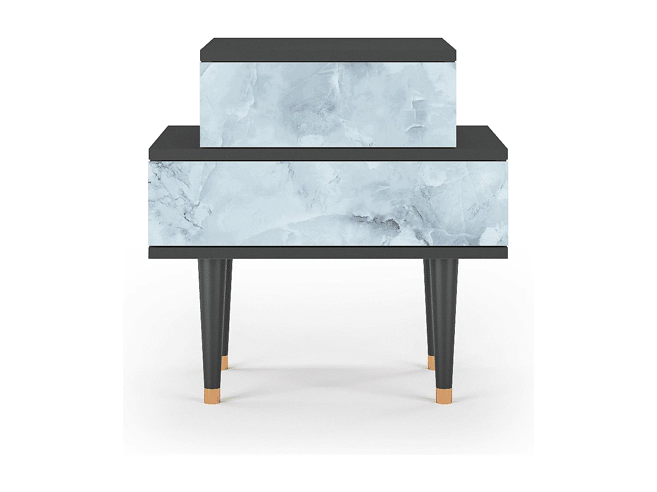 Table de nuit - 58х58х41 cm - NS1 - Glacial Colour, Anthracite
