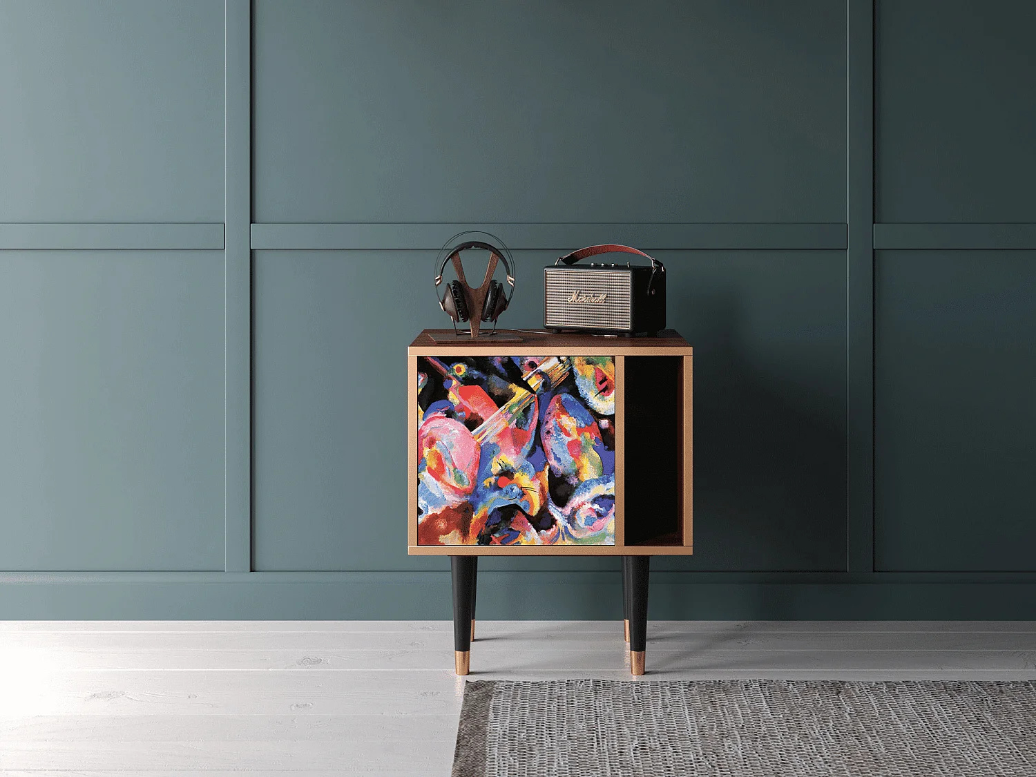 Nachtkastje - 57х69х48 cm - S2 - Kandinsky, Walnoot