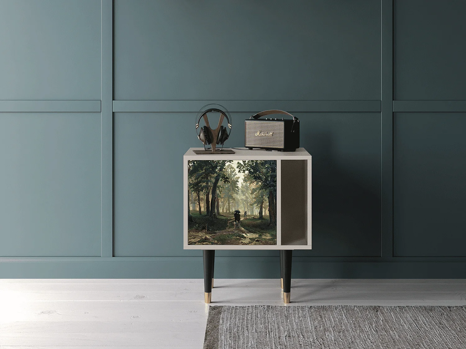 Mesita de noche - 57х69х48 cm - S2 -  Rain in the Oak Forest, Arena