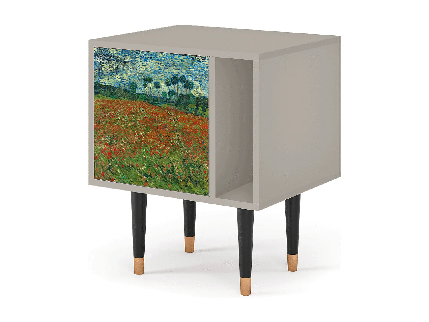 Nachtkastje - 57х69х48 cm - S2 - Poppy field by van Gogh, Zand