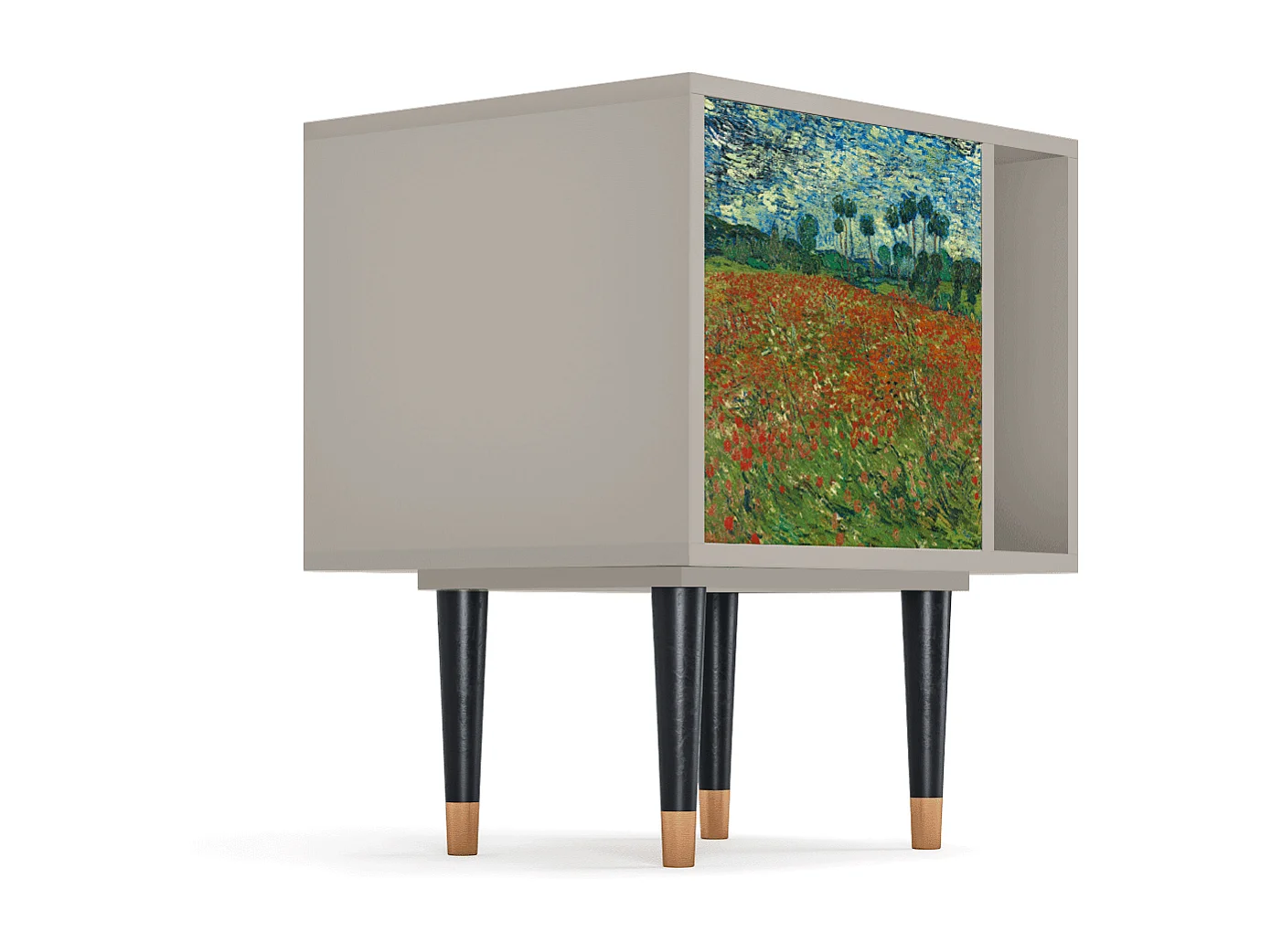 Nachtkastje - 57х69х48 cm - S2 - Poppy field by van Gogh, Zand