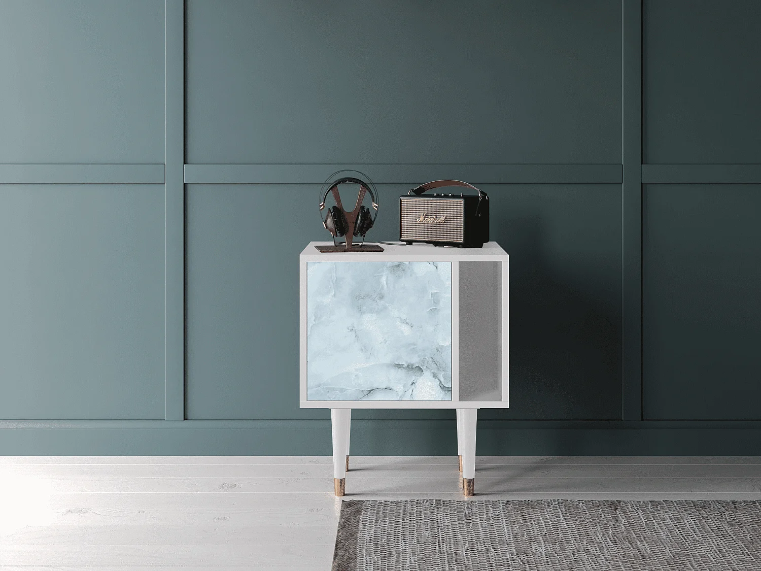 Criado-mudo - 57х69х48 cm - S2 - Glacial Colour, Branco